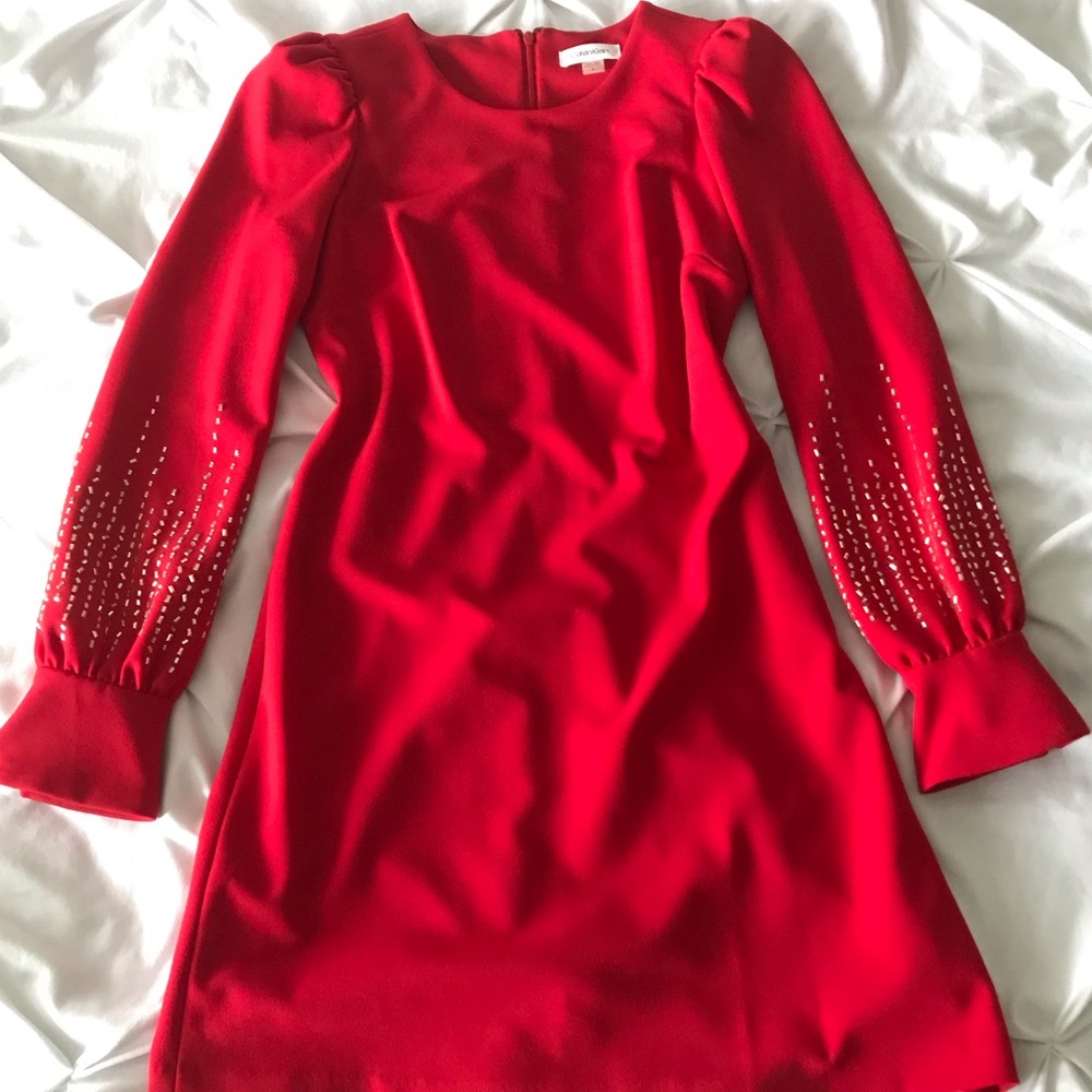 CK Red Casual Dress, full description below